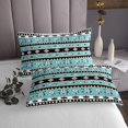 thumbnail image 3 of Longhorn Skull Quilt Set Geometric Aztec Bedspread Set King,Dream Catchers Coverlet Set Southwestern Quilted,Geometry Diamond Triangle Western Decor for Home, 3 of 3