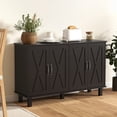 thumbnail image 2 of HOMCOM Coffee Bar Cabinet, Buffet Sideboard w/ Barn Doors, Adjustable Shelf, 2 of 10