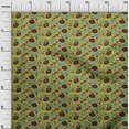 thumbnail image 2 of oneOone Polyester Lycra Fabric Leaves & Floral Block Print Fabric By Yard 56 Inch Wide, 2 of 4
