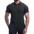 thumbnail image 3 of FNFYFH Clearance Chemises de Golf pour Hommes Col Manches Courtes T-Shirts Été Col Rabattu Blouses Gris Foncé,S, 3 of 8
