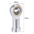 thumbnail image 2 of Roulements d'Extrémité de Tige Uxcell Auto-Lubrifiés, Filetage Femelle Main Gauche 14 mm, 2 of 6
