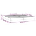 thumbnail image 4 of vidaXL Bed Frame Dark Grey 193x203 cm King Velvet, 4 of 5