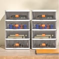 thumbnail image 4 of Plastic Storage Cabinet - Polypropylene Material Drawer organizer, Multi-Layer Transparent Storage Box, Office and Study Supplies, White, JKODE, 4 of 8
