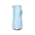 thumbnail image 2 of BLISSFUL STEP Women's Pointed Toe Plaid Block Heels Ankle Boots Sky Blue 8, 2 of 8