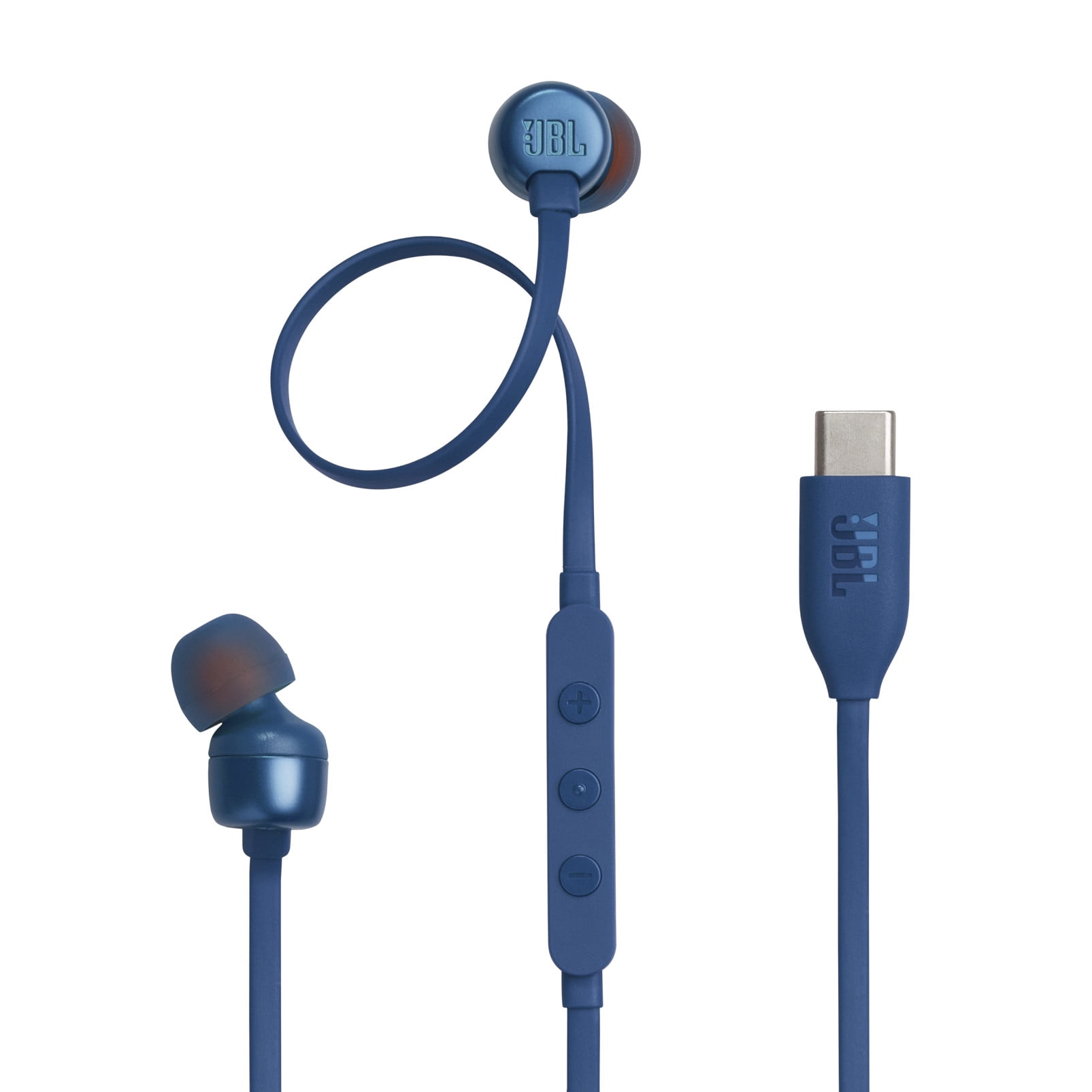 JBL Tune 310C USB Wired Hi-Res In-Ear Headphones - Blue