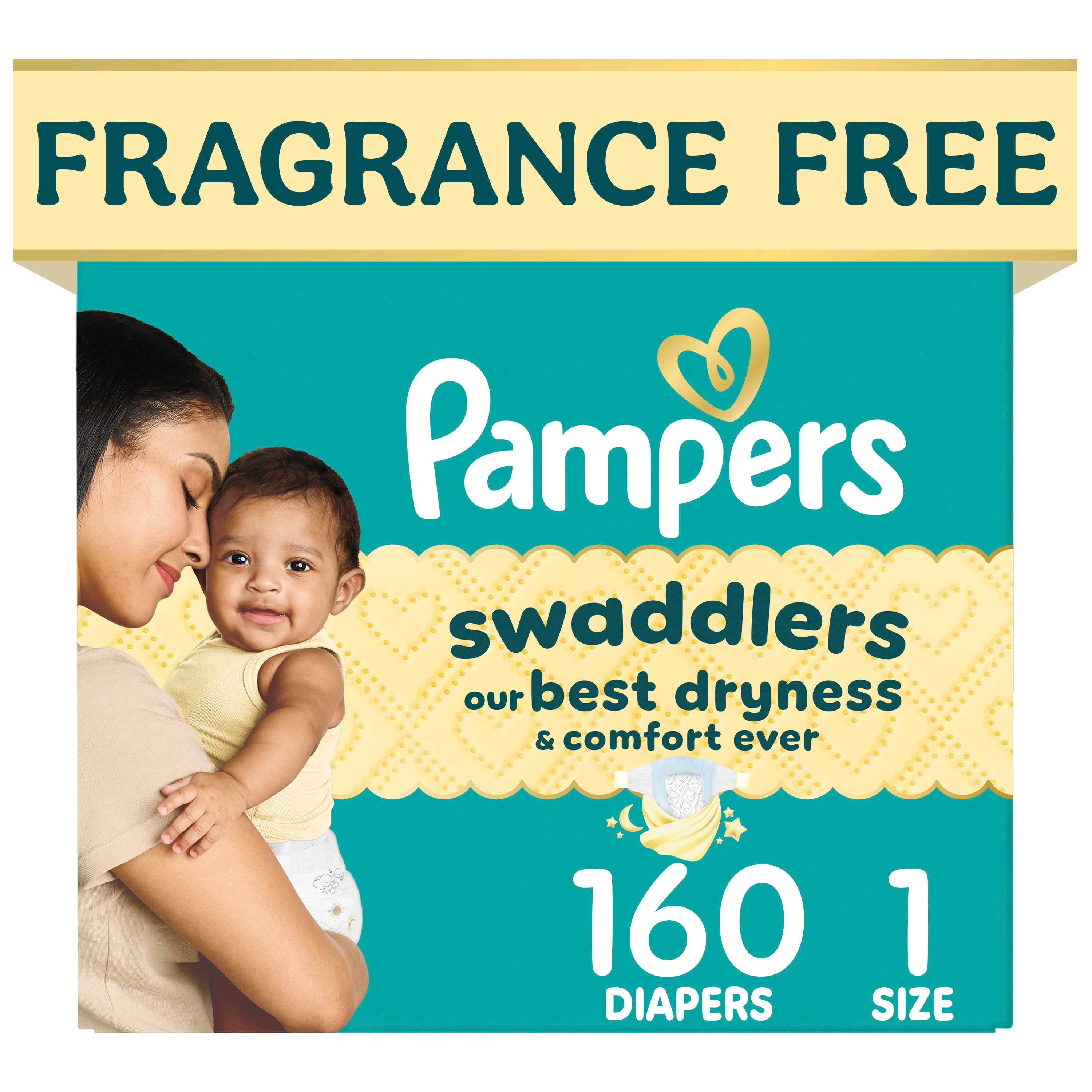 Pampers Swaddlers Diapers, S2 (10-22 lbs), Count, Absorbent, Keeps Baby Dry and Comfortable