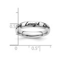thumbnail image 3 of Sterling Silver Enameled Live Laugh Love Band Ring, 3 of 4