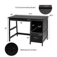 thumbnail image 4 of Giantex Wooden Computer Desk, Home Office Desk w/Large Storage Space, Multipurpose Ladder Writing Study Table, Black, 4 of 8