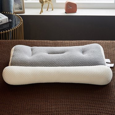 RKSTN Pillow Ergonomic , Ergonomic Orthopedic Bed , Suitable For All Sleeping Positions (Cylindrical White, 18.9/29inch) Throw Pillow Christmas Decorations