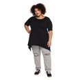 thumbnail image 2 of George Women's Plus Sharkbite Hem Tee, 2 of 6