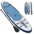 thumbnail image 2 of Garvee Inflatable Stand-up Paddle Board, 11' x 34'' x 6'', Manual Pump, with Camera Mount, White & Blue, 2 of 6