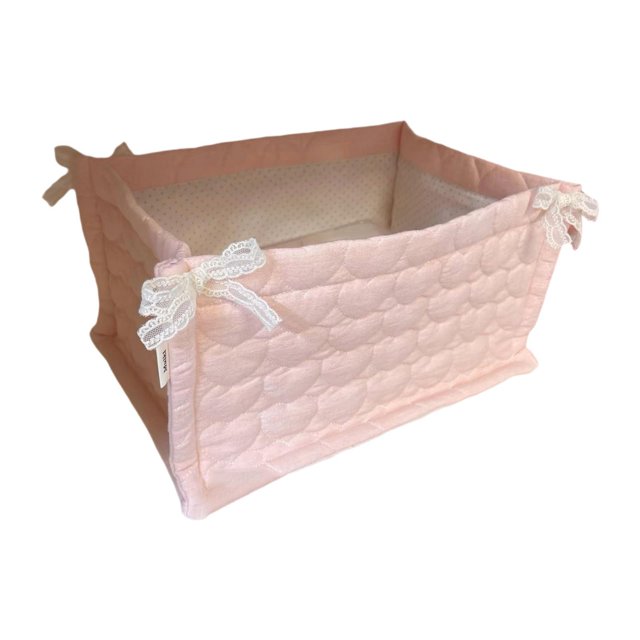 Siruishop Storage Basket Large Capacity Cute Rectangular Organizer Bin for Indoor Home Style F