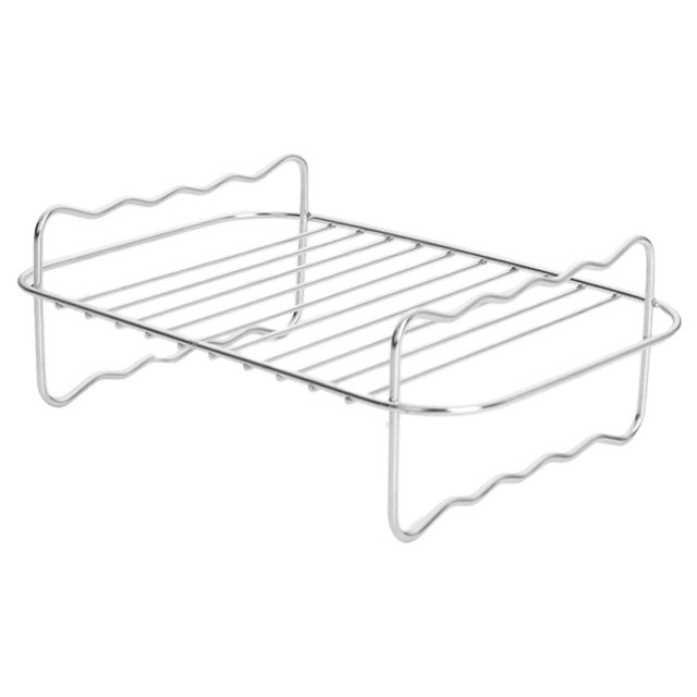 Lipstore Air Fryer Stand Metal Air Fryer Accessories for Vegetables Cookies Breakfast Rectangular Grill