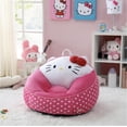 thumbnail image 2 of Hello Kitty Kids' Compressed Foam Bean Bag Chair, Pink, 2 of 7