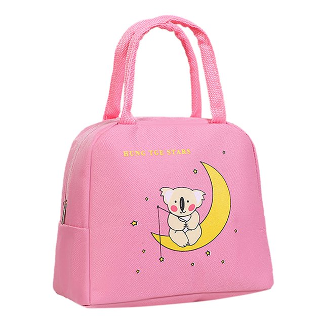 Coofit Cartoon Lunch Bag Thick Large Capacity Lunch Carry Bag Picnic Bag for Student