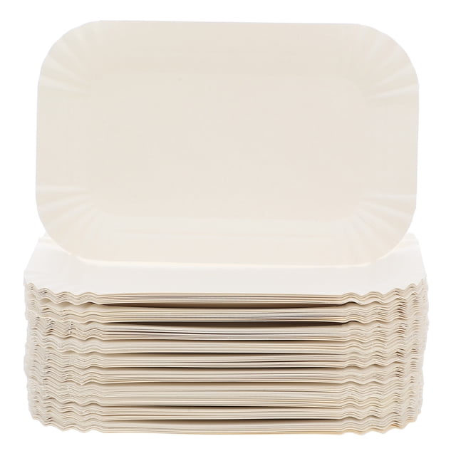 Assiettes en Papier en Vrac Planche à Gâteau Rectangulaire Plateau à Gâteau Petites Planches à Gâteau Plateau à Gâteau Rectangulaire Planches à Gâteau Assiettes en Papier Robustes