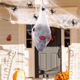 thumbnail image 2 of Boc Décoration de Crâne d'Halloween Squelette Activé par la Voix Effrayante avec Yeux Rouges LED & Fausse Araignée Maison Hantée Décorative Pro, 2 of 9