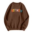thumbnail image 1 of HNMKIU Chandails pour Femmes Garçon Chandail Maman Chandail pour Femmes Maman Chandail Vie de Maman Chandail pour Maman Chandail à Capuchon Mode Maman Col Rond Chandail, 1 of 2