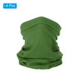 thumbnail image 3 of Unique Bargains Cache-Cou, Lot de 4 Foulards Respirants et Rafraîchissants pour le Visage pour le Cyclisme et la Course, Vert Armée, 3 of 7