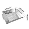 thumbnail image 1 of TIMIFIS Stainless Steel Baking Tray Stainless Steel Baking Tray Barbecue Leak Tray Barbecue Net Basket Barbecue Tool Small Vegetable Barbecue Basket Barbecue Tray Kitchen Appliances, 1 of 2