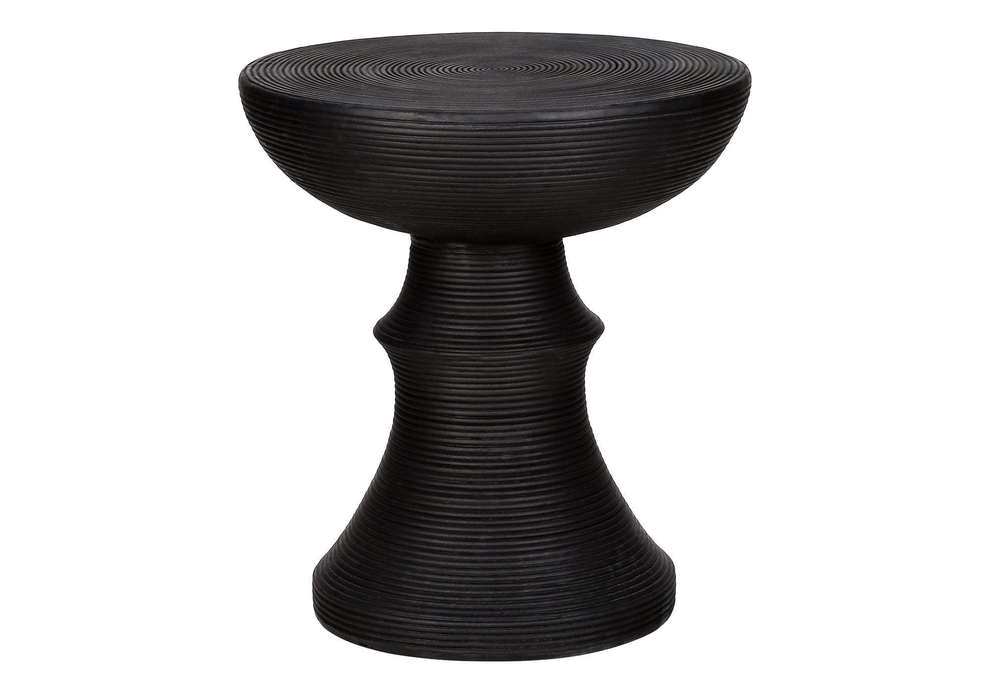Monarch Specialties - Accent Table, 25"H, Indoor Or Outdoor, Side Table, End, Bedroom, Living Room, Nightstand, Round, Black, Contemporary, Modern