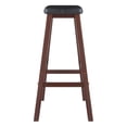 thumbnail image 3 of Winsome Mona Cushion Saddle Seat Bar Stool, Black & Walnut - 94069, 3 of 6