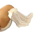 thumbnail image 2 of Chaussettes Hautes Jusqu'aux Genoux pour Fille, Crotchet, Ajourées, Nœud, Bas Tube, 2 of 6