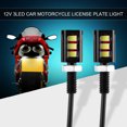 thumbnail image 2 of License Plate Lamp,2x 12V Universal Car Motorcycle License Plate Light Car License Plate Light Convenient Use, 2 of 7