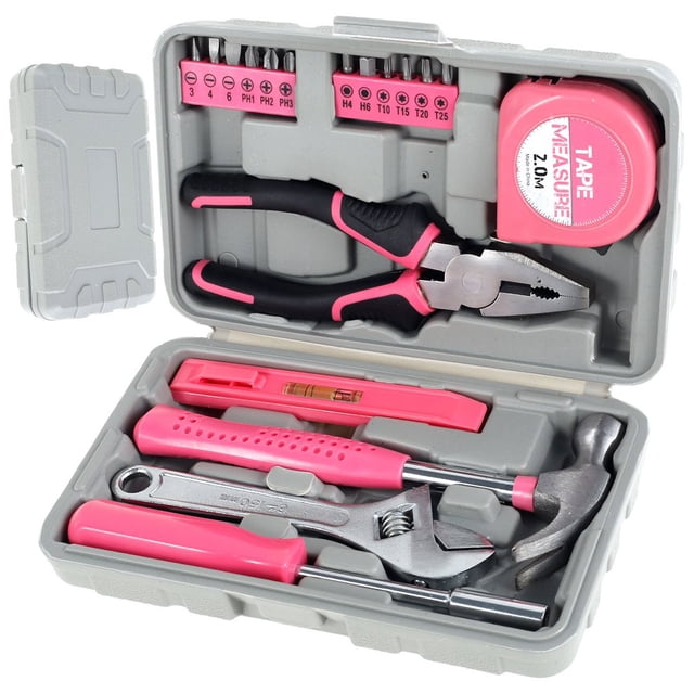 SUTENGDA 18/19/20Pcs Household Tool Set Portable Household Basic Hand Tool Set Multi-functional Home Tool Kit with Pliers Hammers Wrench and Screwdrivers for DIY Building Home Maintenance