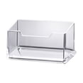 thumbnail image 2 of Clear Plastic Business Card Storage Box Organizer for Desk, Exhibition, or Home, ABS Material, 12x11x7cm, Spacious Card Holder, 2 of 7