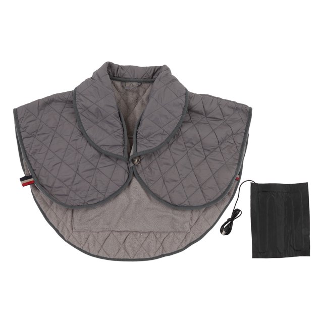 YUMILI Coussin Chauffant pour épaule, Protection Contre Le Froid en Fibre de Polyester USB, châle Chauffant électrique Unisexe pour l'hiver(Gris)