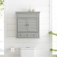 thumbnail image 4 of Crosley Lydia Armoire à Pharmacie Murale avec Tiroir de Rangement, Gris, 4 of 10