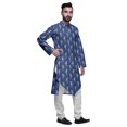 thumbnail image 2 of Atasi Printed Designer Rayon Button Down Casual Kurta With Pajama For Men, 2 of 4