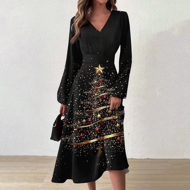 sexy elegant christmas dress Amazon.com: LMSXCT Off Shoulder Christmas Dresses for Women Trendy Fuzzy V  Neck Long Sleeve Cocktail Dress Elegant Lace Up Swing Dress Red : Sports &  Outdoors