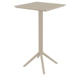thumbnail image 1 of Sky Table de Bar Carré Pliant de 24 Pouces, Fini Taupe, 1 of 8