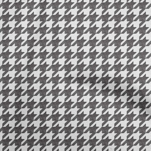 oneOone Polyester Spandex Gray Fabric Houndstooth Craft Projects Decor Fabric Printed By The Yard 56 Inch Wide