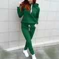 thumbnail image 2 of Timegard Womens 2 Piece Outfits Drawstring Hooded Long Sleeve Pullover Sweatshirt Cinch Bottom Sweatpants with Pockets Sets, 2 of 7