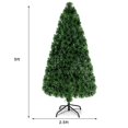 thumbnail image 2 of Costway 5Ft Pre-Lit Fiber Optic Artificial PVC Christmas Tree w/ Metal Stand, 2 of 10