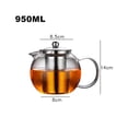 thumbnail image 2 of Tea Pot Thicken Heated Container Tea Pot With Stainless Steel Infuser Clear Kettle, 2 of 5