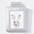 thumbnail image 1 of Claire's Jewelry Set Includes 20mm Silver Earrings Rope Style, and 4 Rings Size Large/XL, Gift Box, Female, 91593, 1 of 1