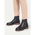 thumbnail image 5 of Woobling Men Non Slip Bootie Shoes Work Side Zip Casual Leather Boot Black 5.5, 5 of 5