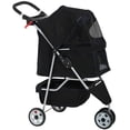 thumbnail image 1 of BestPet Nouvelle Poussette pour Animaux Noire Cage pour Chat et Chien Poussette à 3 Roues Transport Pliant de Voyage T13, 1 of 7