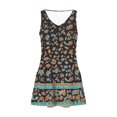 thumbnail image 4 of Ovzne Robes d'Été pour Femmes 2025 Robe Femme Robe d'Été Décontractée pour Femmes Mode Imprimée Poche Sans Manches Robe à Col en V Robe de Printemps Imprimée Liquidation, 4 of 5
