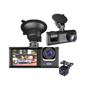 3 Voiture objectif caméra DVR 3-Channel Dash Cam HD 1080P Enregistreur vidéo avant et arrière à l'intérieur de Dashcam Vision nocturne