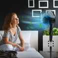 thumbnail image 3 of Gymax 16'' Dual Blade Pedestal Fan Adjustable Oscillating Stand Fan Home Office, 3 of 10