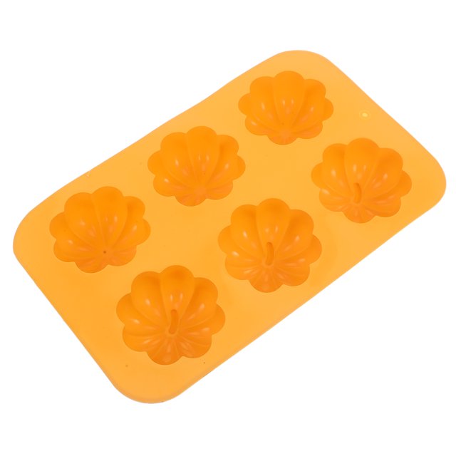 Pumpkin Chocolate Mold 6-cave Reusable Pumpkin Shaped Small Cake Candy Mold