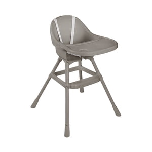 Dolu Nuve Chaise haute pratique pour 6 Mois & En haut, 3 Harnais pointu, gris de pierre