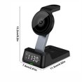thumbnail image 3 of Chmadoxn Wireless Charger,Portable Charger Wireless Charging Station With Digital Alarm Clock Charging Station For Multiple Devices 15W Wireless Charger Stand IOS And Android plastics Wireless charge, 3 of 9