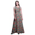 thumbnail image 1 of Bimba Robe Longue Débardeur Maxi à Fleurs pour Femme, Col Rond, Imprimée, Robe de Soirée - X-Grand, 1 of 6