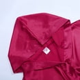 thumbnail image 5 of Hiiyo Little Girl's Silk Satin Bathrobe Solid Color Hooded Kimono Robe Nightgown Sleepwear, 5 of 5